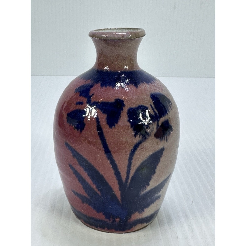Vintage Original Hand Crafted Vase Small Stoneware Pottery Signed Hand thrown